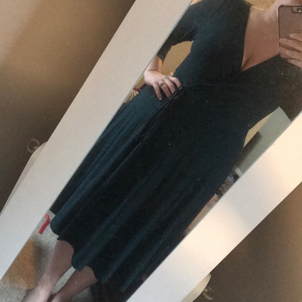 TORRID 3/4 Sleeve faux wrap dress